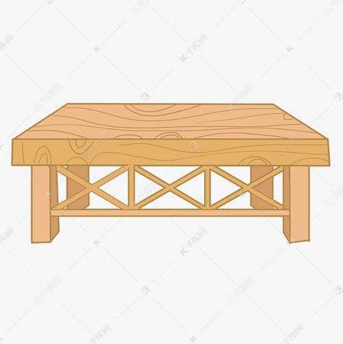 手绘木制品桌子插画素材图片免费下载-千库网